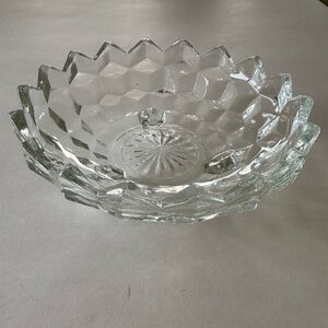 Elegant Clear Glass Serving Bowl